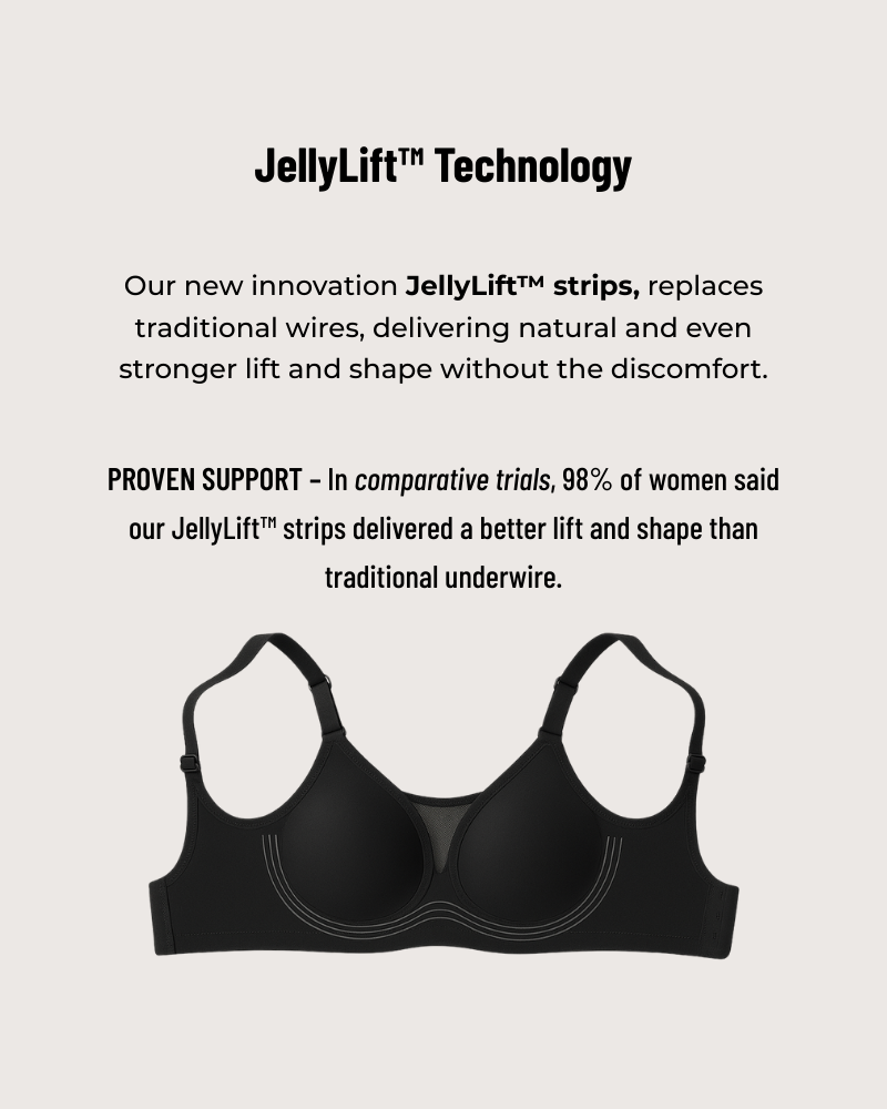 Mesh Detail Full Wireless Lift & Support Bra