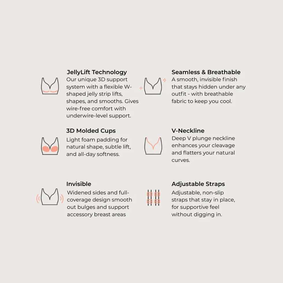 Full Support Soft V-Neck Bra